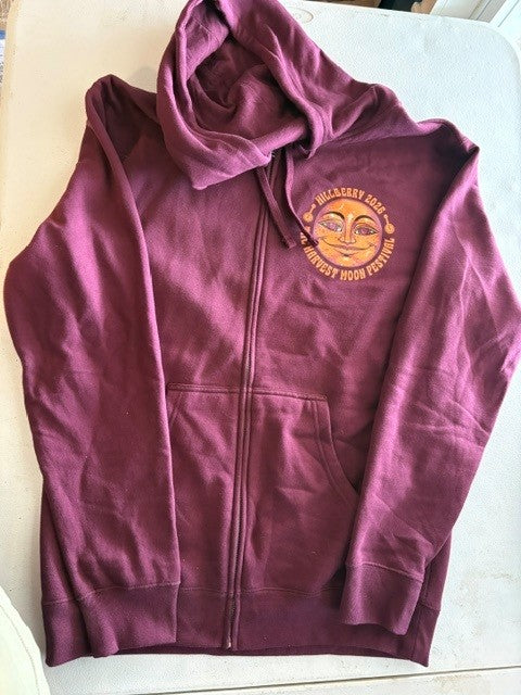 Hillberry 2026 Maroon zip up hoodie