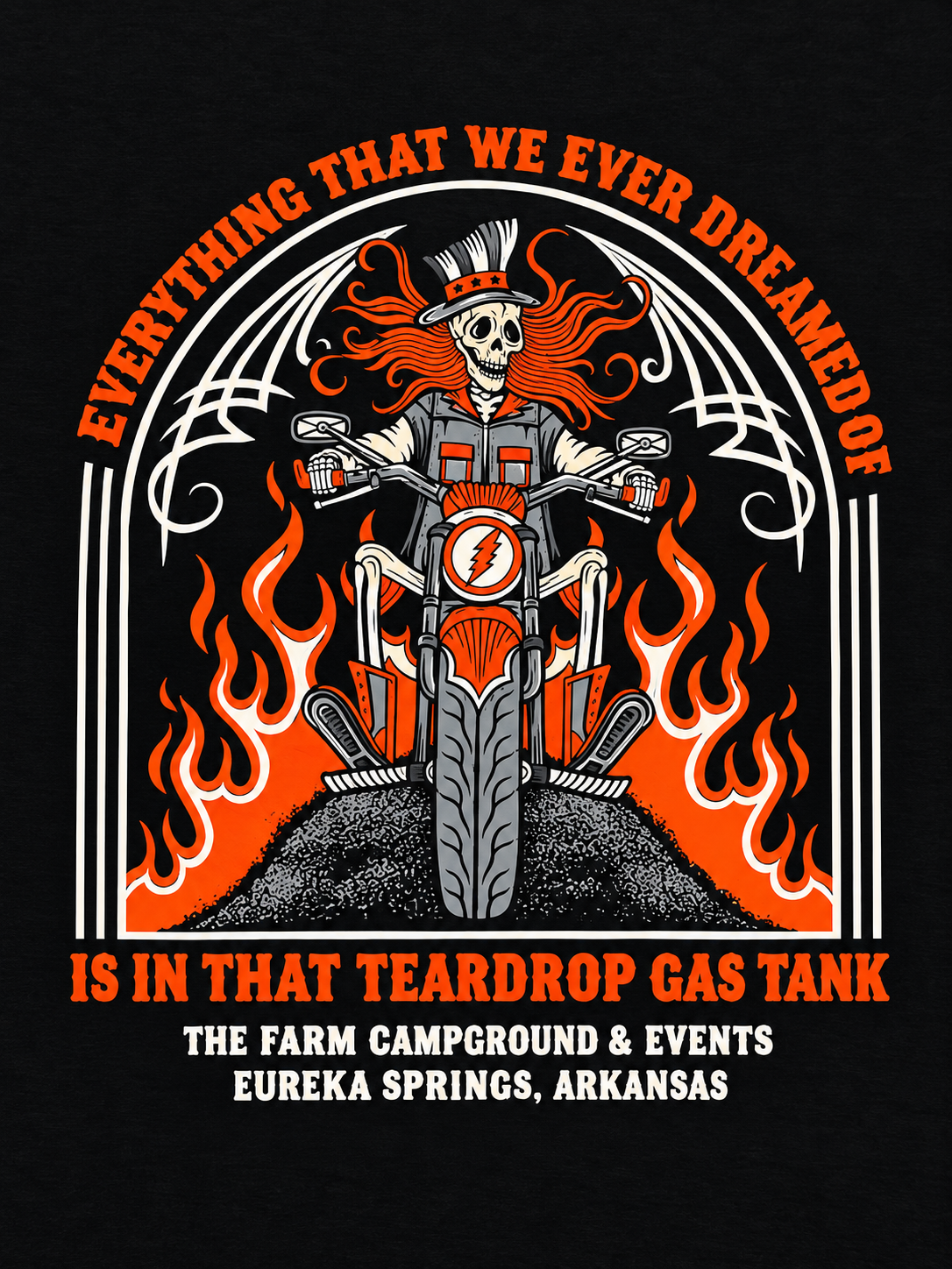 Skeleton Rider Farm T-shirt